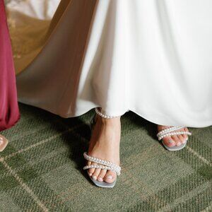 Badgley Mischka Feisty Pearl Block High Heels